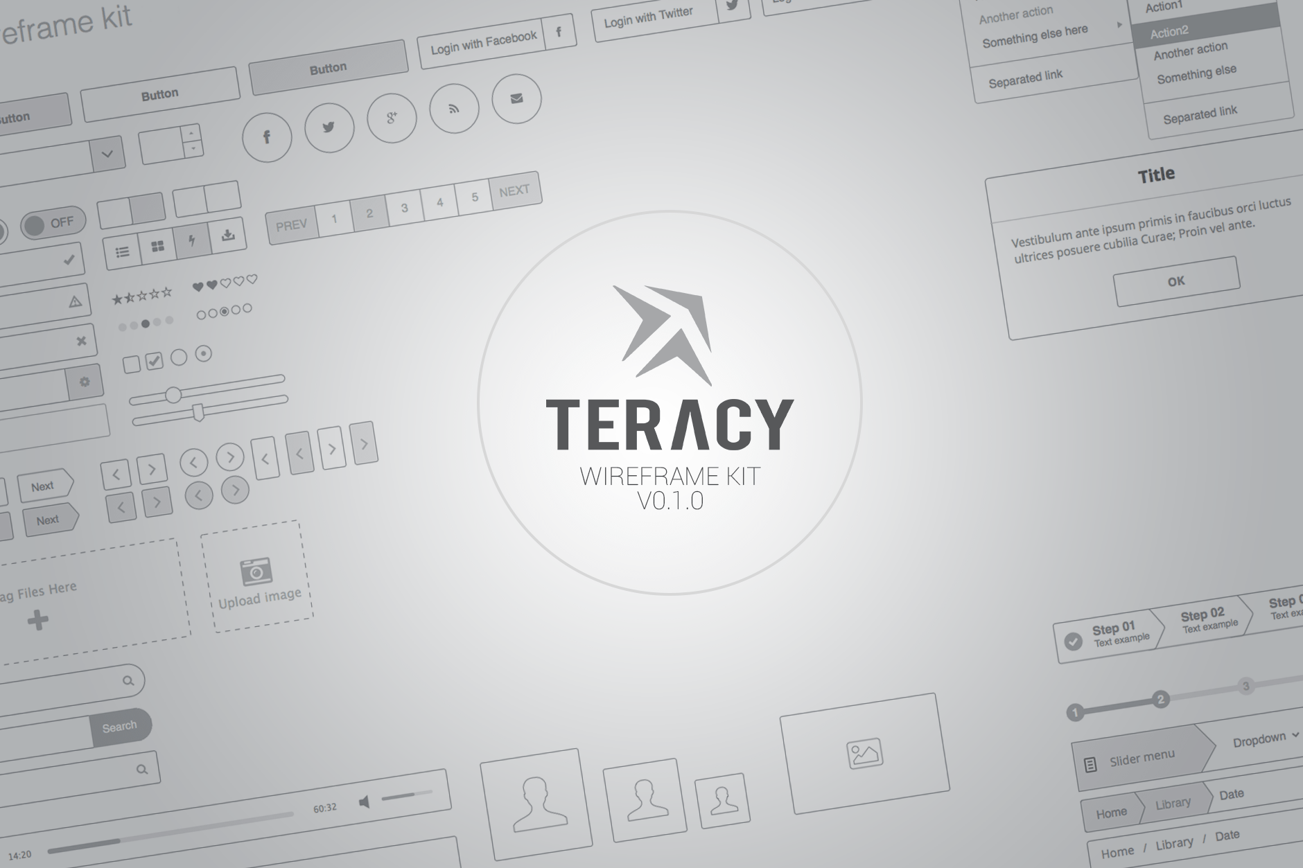 Teracy - Wireframe UI Kit
