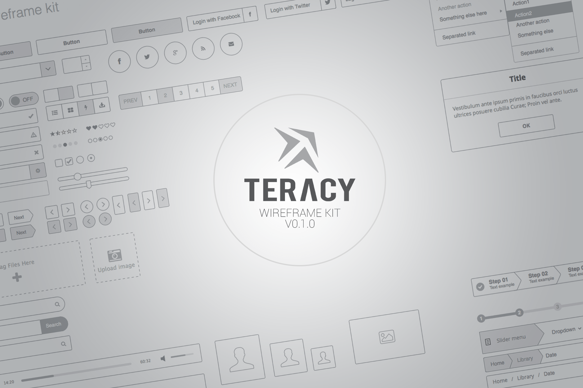 Teracy - Wireframe UI Kit
