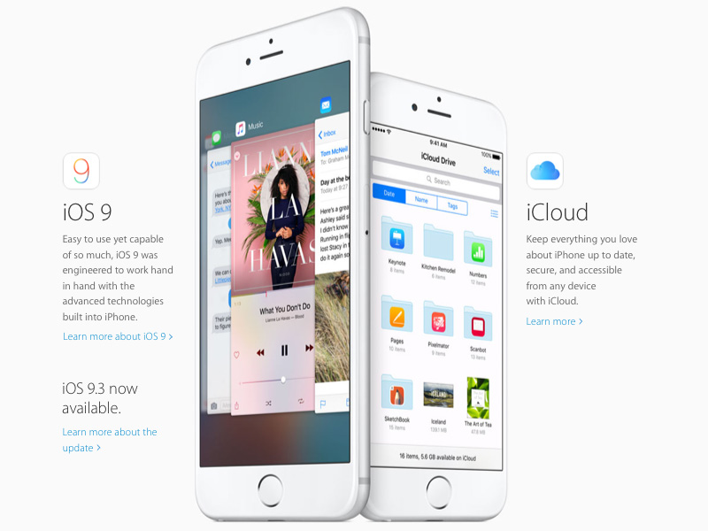 Apple iPhone Landing Page