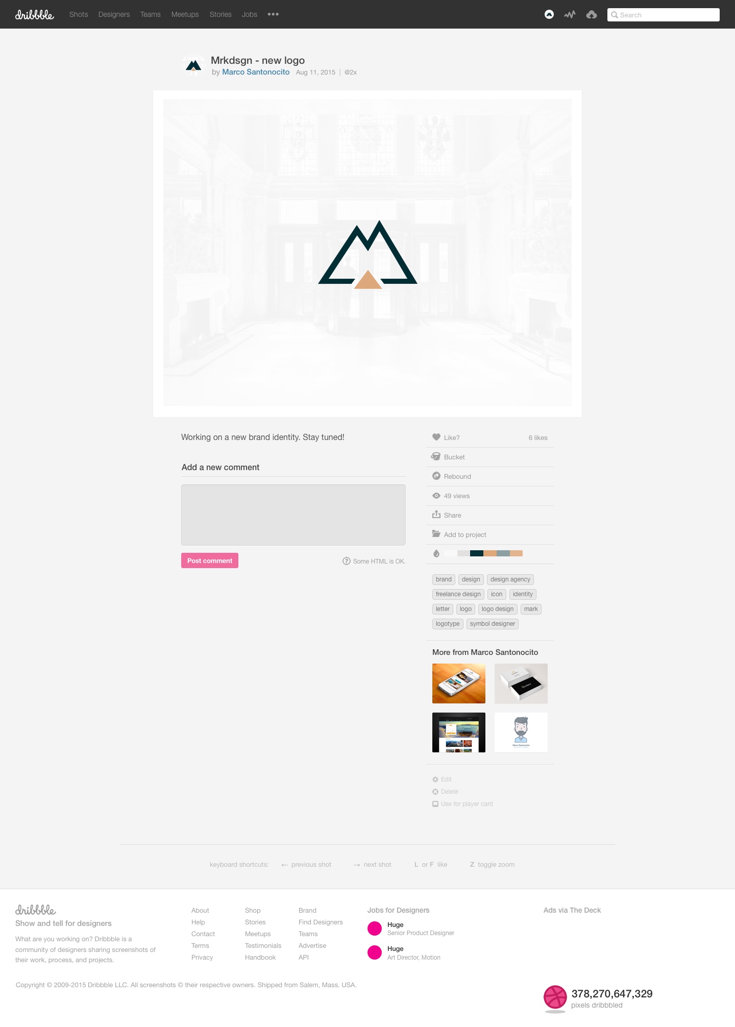 Dribbble GUI