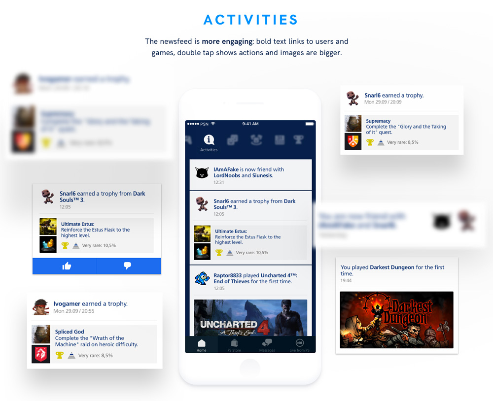 PlayStation App Redesign UI Kit