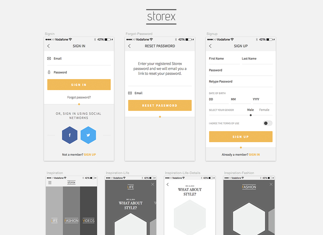 Shopping App Kit: Storex