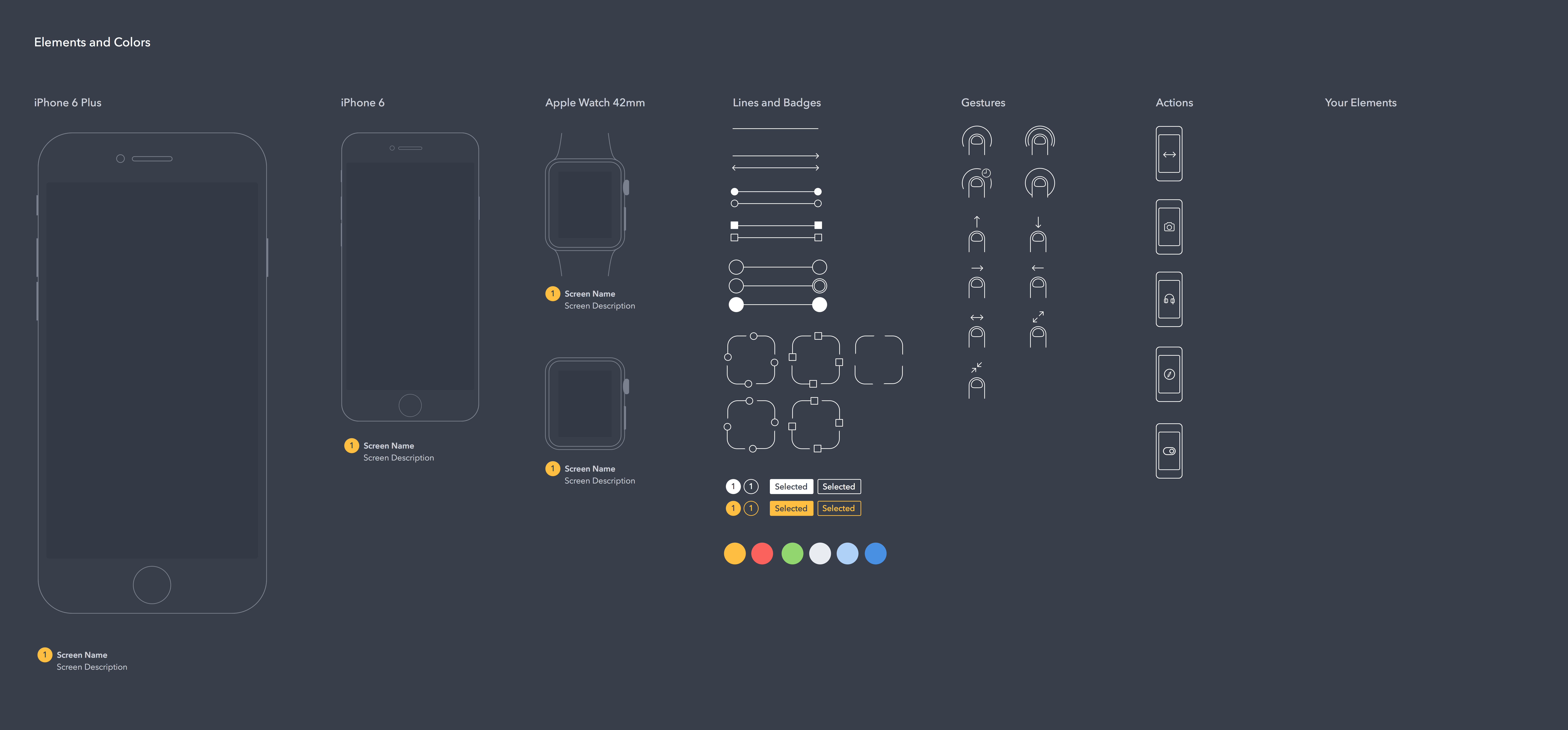 UX Diagrams Kit for iPhone and Apple Watch