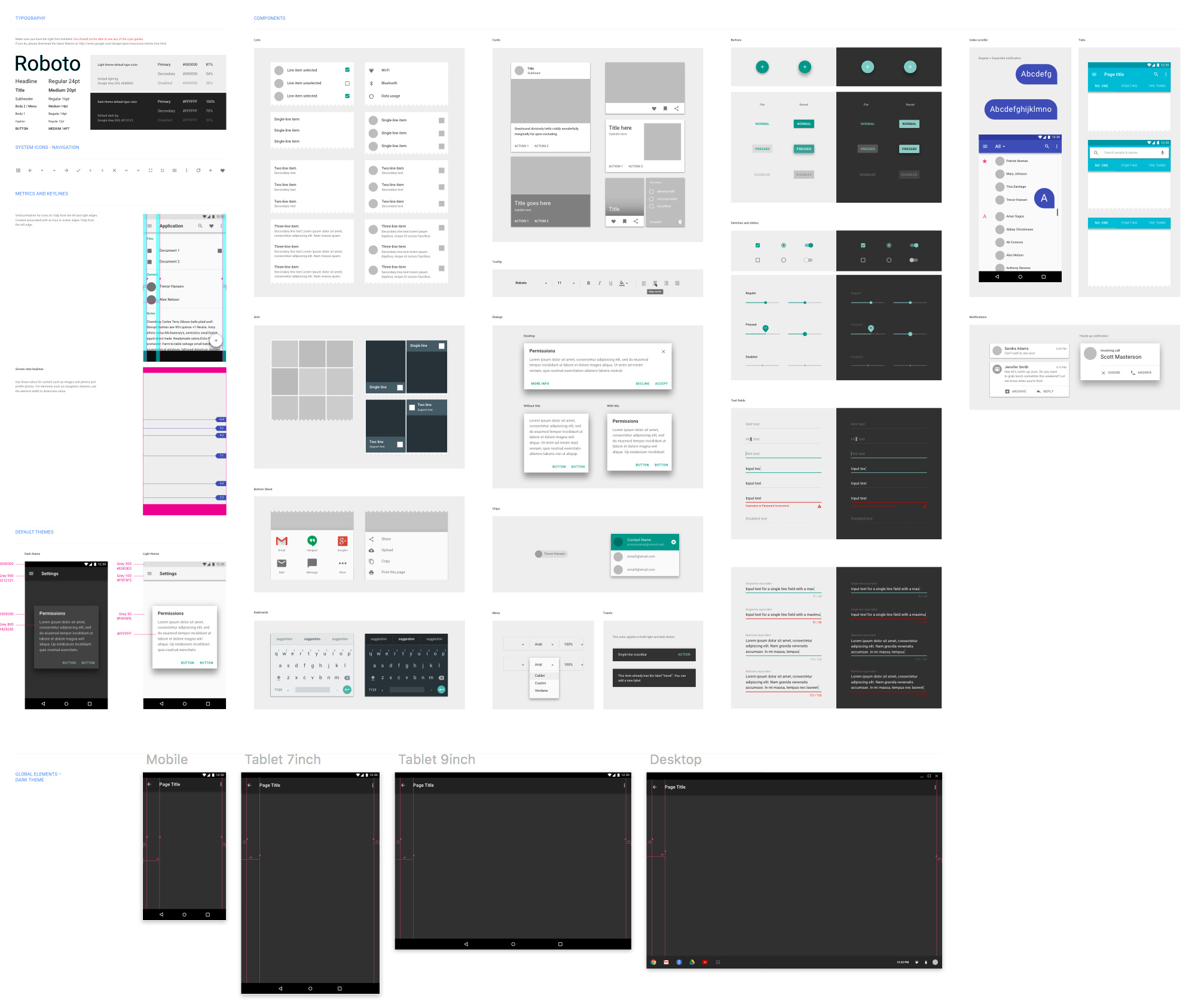 Google Material Design UI