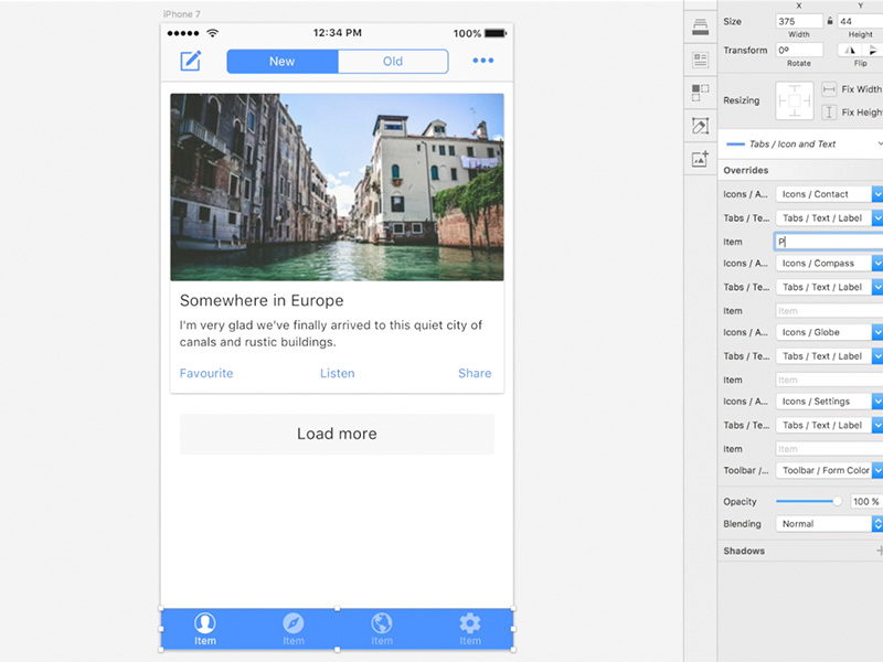 Ionic Sketch UI Template