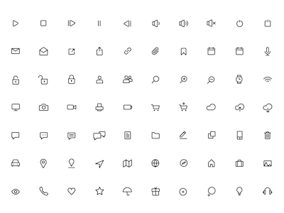 100 Minimal Rounded Icons