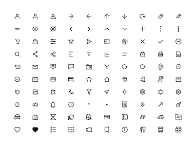 100 Basic 24px Icons