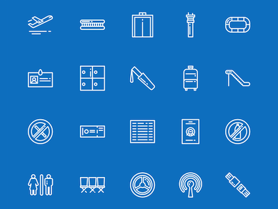 Airport Icons Set