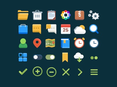 30 Flat UI Icons