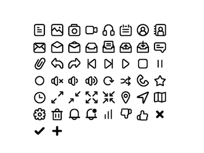 40 Basic Icons Pack