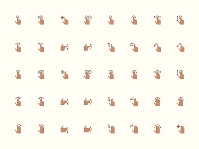 40 Hand Gesture Icons