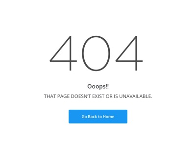 Simple 404 Page