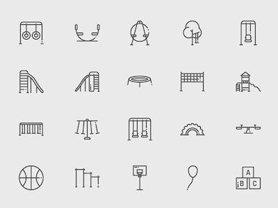 Playground and Games Icons