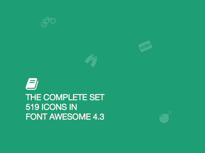 519 Font Awesome 4.3 Icons