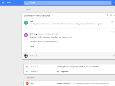 Google Inbox Material Design