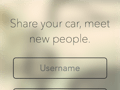 Login view for a car app