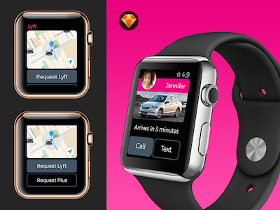 Lyft Apple Watch GUI Concept