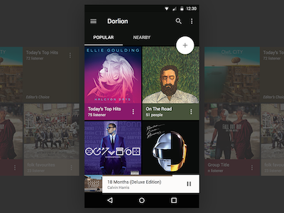 Material Design Music App