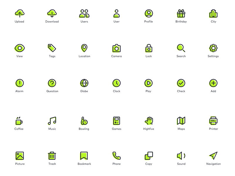 98 line icons
