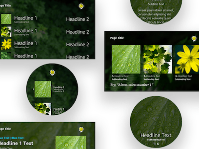 Amazon Echo Spot and Show UI Templates