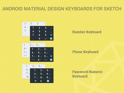 Android Material Design Numeric Keyboards