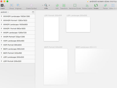 Android Screen Size Artboards