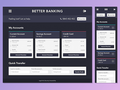 Better Banking UI