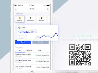 Bitcoin Wallet App Concept