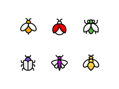 6 Bugs Icons