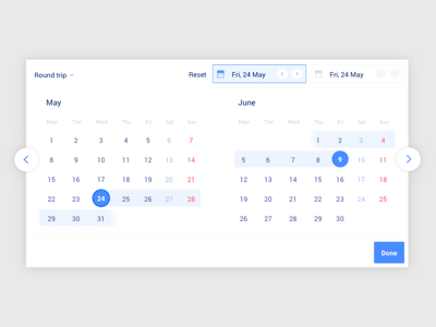 Calendar Web Widget