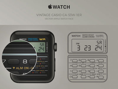 Vintage Casio Apple Watch Concept