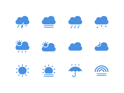 12 Weather Icons