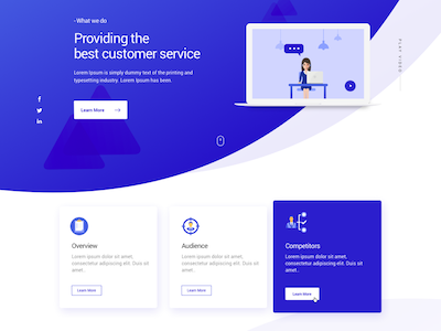 Customer Service Landing Page