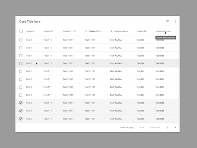 DataTable Component