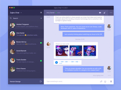 Desktop Messaging App Concept