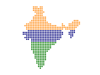 Dotted Map of India