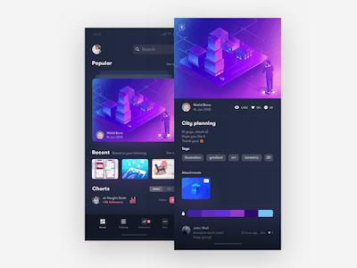 Dribbble Concept App