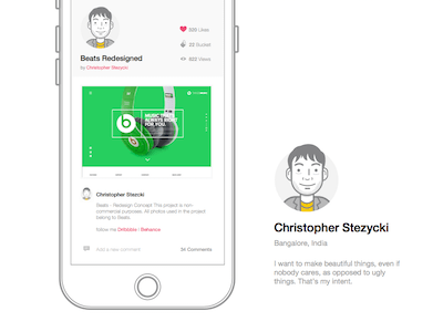 Dribbble App Concept