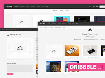 Dribbble GUI