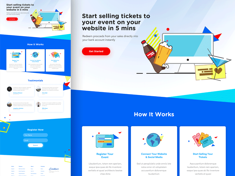 Eventsure Landing Page