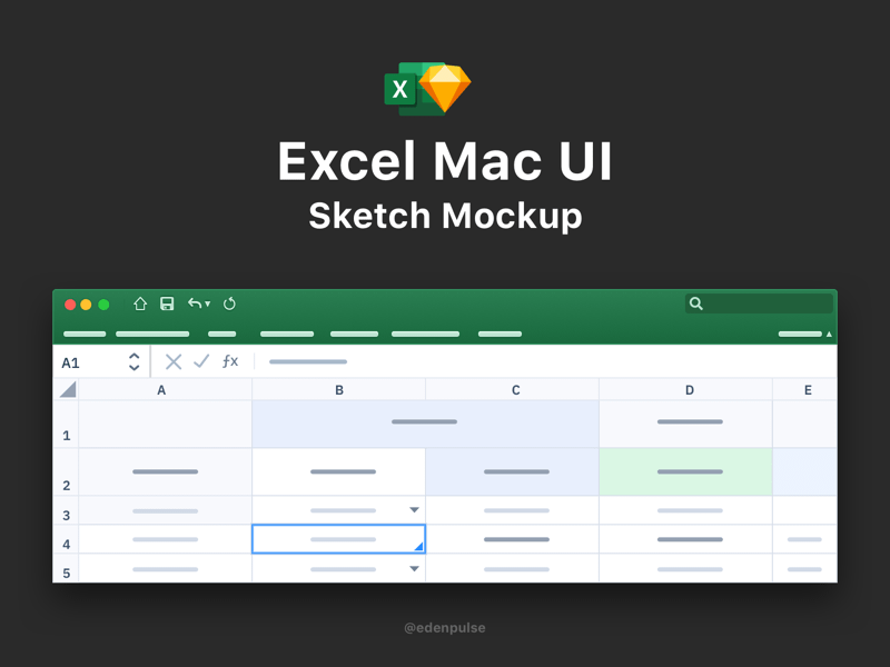 Excel Mac UI Mockup 