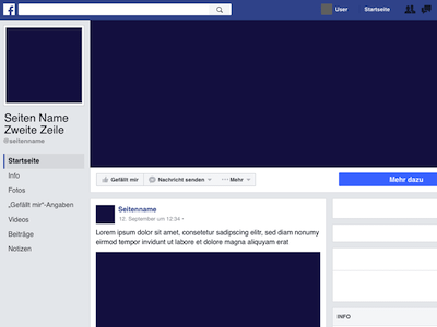 Facebook Page Template 2016