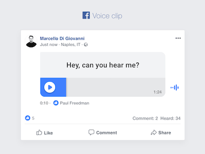 Facebook Voice Clip