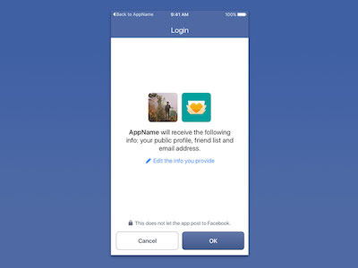 Facebook Connect Permissions Template