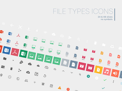 24 File Types Icons
