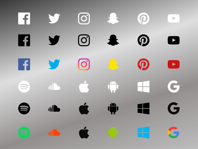 Flat Social Icons