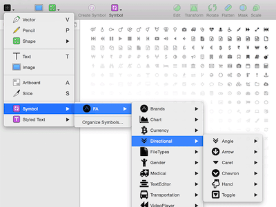 Font Awesome Sketch Symbols