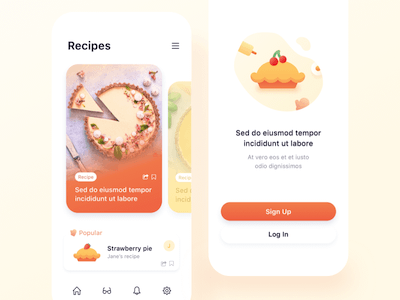 Pie Recipes App Concept