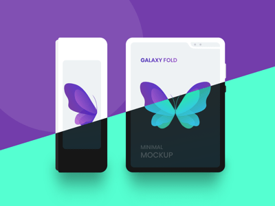 Galaxy Fold MInimal Mockup