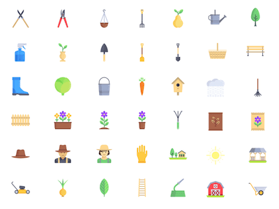 Gardening Icons Set